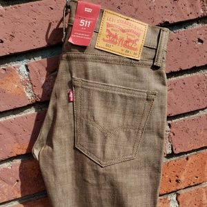 Levi's 511 Slim Fit Jeans Beige Rigid
